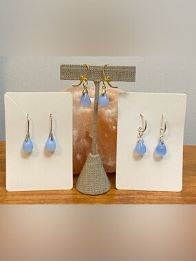 NEW Czech glass teardrop earrings (3 styles)